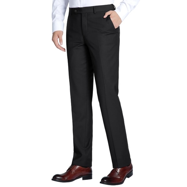 Men's Classic fit Performance Flat Front Suit Separate Dress Pants. Opens flyout.