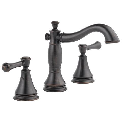 Delta Cassidy Widespread Bathroom Faucet with Pop-Up Drain Assembly -