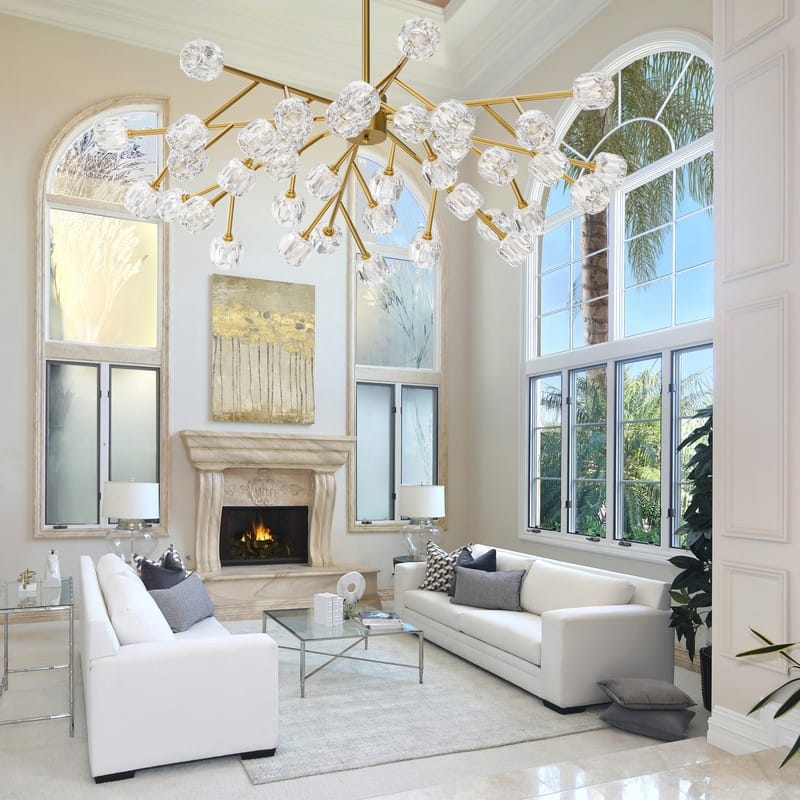 Modern Sputnik Crystal Chandelier Gold Glam Crystal Chandelier Pendant Light