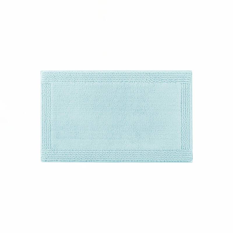 1 PCS 24x36"Tufted 3000 GSM Reversible Bath Rug Blue - 3' x 2'