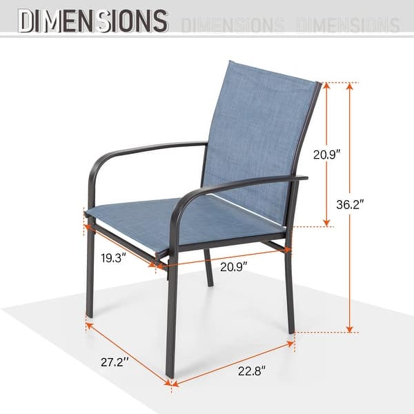 dimension image slide 0 of 4, MAISON ARTS 9-Piece Outdoor Dining Set with 8 Textilene Chairs and Rectangle Dining Table
