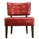 preview thumbnail 12 of 13, Charlotte Faux Leather Armless Accent Chair by iNSPIRE Q Classic