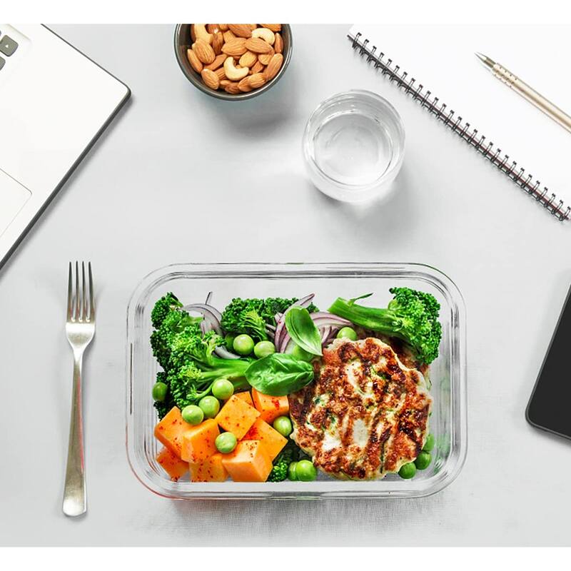 30 Pieces Glass Food Storage Containers with Upgraded Snap Locking Lids,Glass Meal Prep Containers Set Airtight Lunch Containers