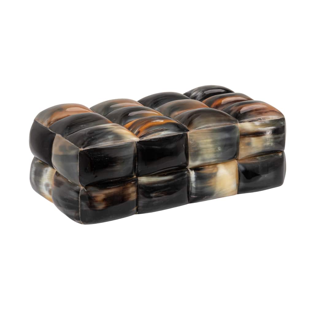 Decorative Horn Bubble Storage Box - 12.0"L x 7.0"W x 4.0"H