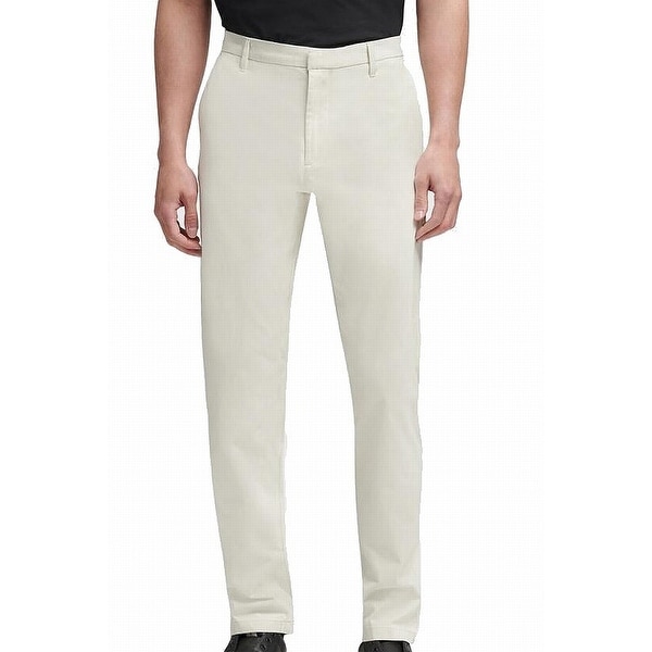 DKNY Mens Chino Pants Stone Beige Size 40x32 Bedford Straight Slim-Fit. Opens flyout.
