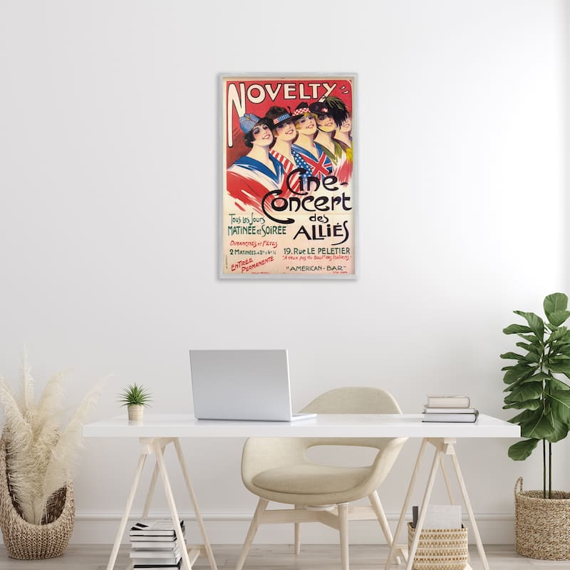 Stupell Vintage Novelty Concert Framed Giclee Art Design By Marcus Jules