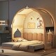 preview thumbnail 41 of 56, Twin Canopy Bed with Tent and Trundle