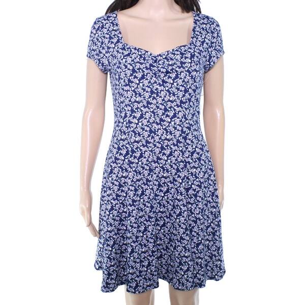 Shop Bebop Juniors Dress Navy Blue Size Large L A Line Floral
