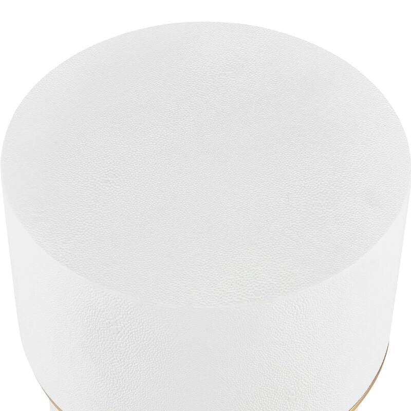 Uttermost Wessex White Drink Table - 8.50" W x 22.50" H x 8.50" D