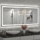 preview thumbnail 37 of 84, Extra Large Black Frame LED Bathroom Vanity Mirror with 3 Years Warranty and UL Certified 72x32