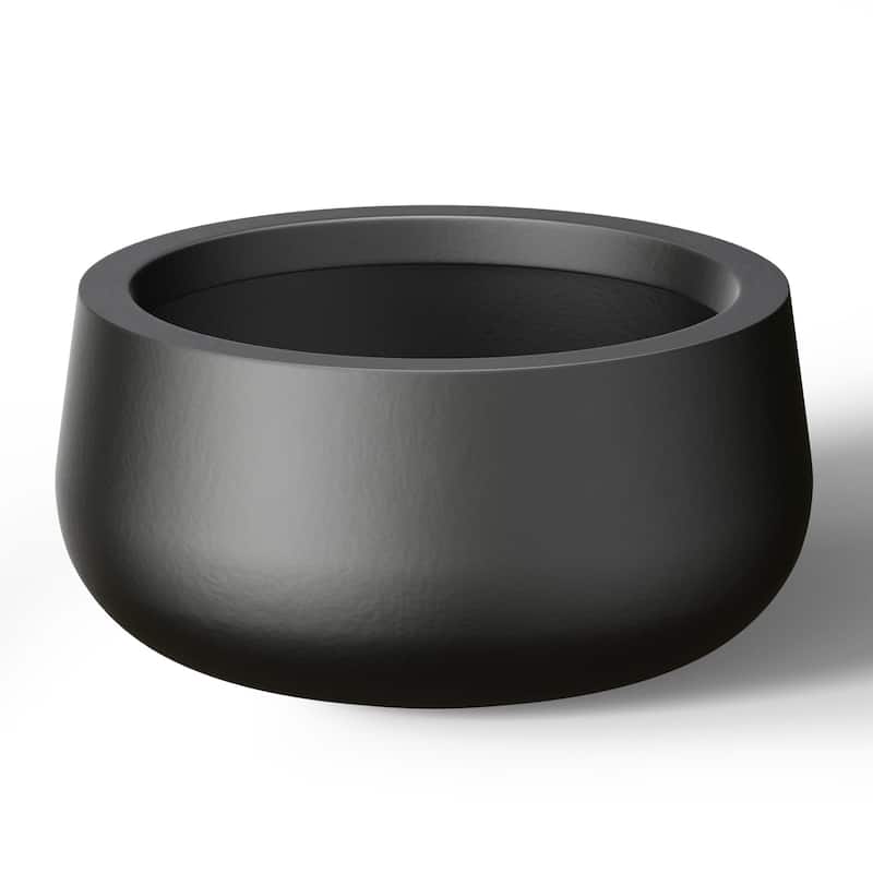 Concrete Garden Enhanced Interior Flower Planter, Modern Tall Plant Pots with Drainage Hole