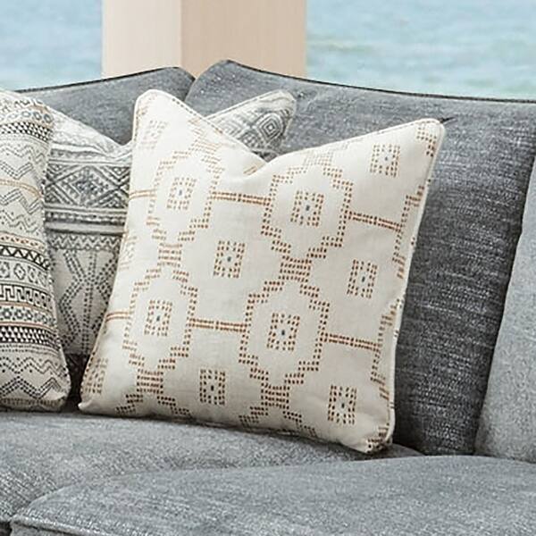 Furniture Of America Caledonia Blue Sectional And Tribal Chair Set Overstock