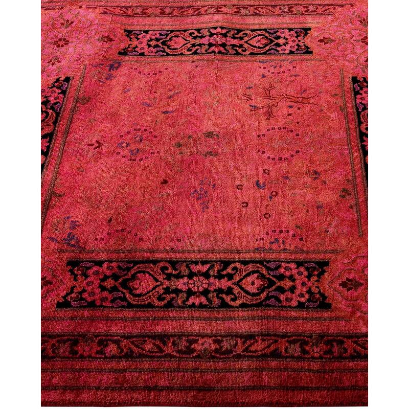 Fine Vibrance One-of-a-Kind Hand-Knotted Runner Rug - Pink, 3' 1" x 11' 7" - 3' 1" x 11' 7"