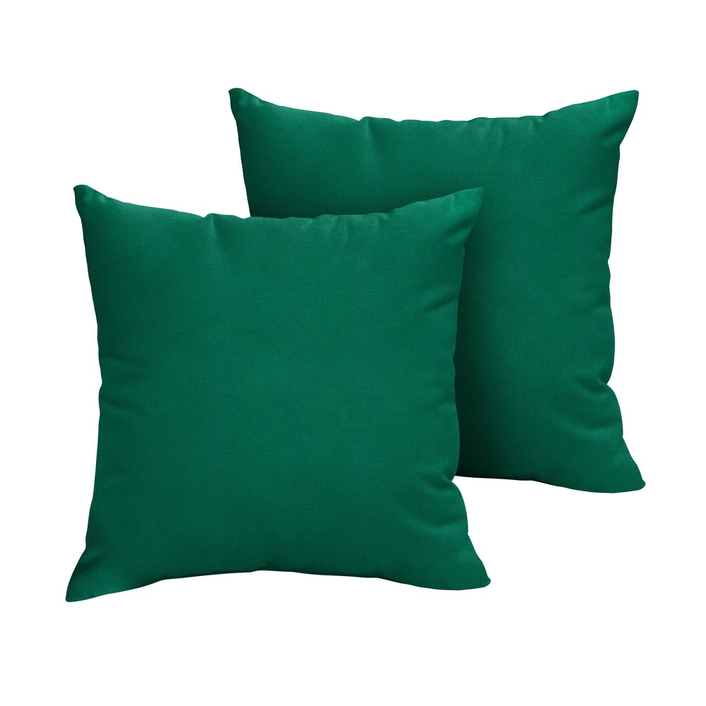 Sorra Home Sunbrella Outdoor Knife Edge Pillow Set of 2 - 24 in H x 24 in W x 6 in D