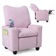 preview thumbnail 4 of 19, Costway Kids Recliner with Adjustable Backrest Footrest Cup Holder Pink