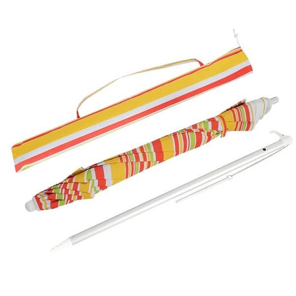 buy 8ft patio umbrella Gymax - 8FT Patio Wall Mounted Cantilever Umbrella Parsol w/ Adjustable  Pole