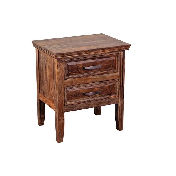 Porter Designs Sonora Traditional Solid Sheesham Wood 2 Drawer