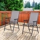 preview thumbnail 1 of 7, Podena Grey Folding Patio Chairs (Set of 2) by Havenside Home