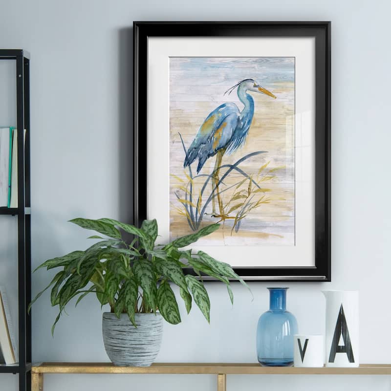 Blue Heron I Premium Framed Print - Ready to Hang