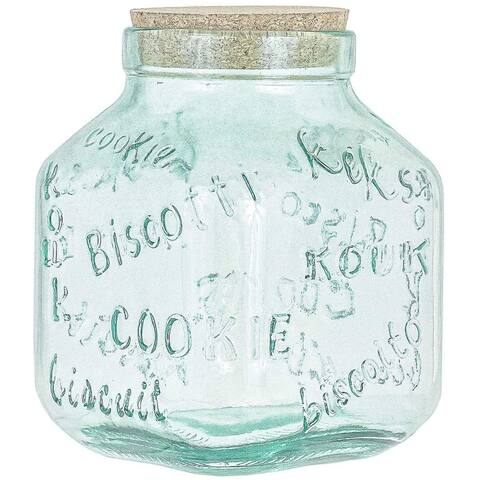 Amici Home Italian Recycled Green Biscotto Glass Cookie Jar - 105 oz.