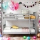 preview thumbnail 14 of 22, Modren Twin Over Twin Bunk Bed With Ladder And Solid Construction For Bedroom