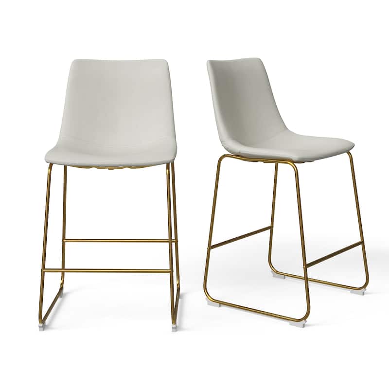 Petra Counter Height Stool with Gold Frame (Set of 2)