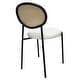 preview thumbnail 12 of 92, Leisuremod Euston Modern Velvet/Leather Dining Chair - Minimalist Wicker Back Accent Chair for Home Living Room & Kitchen