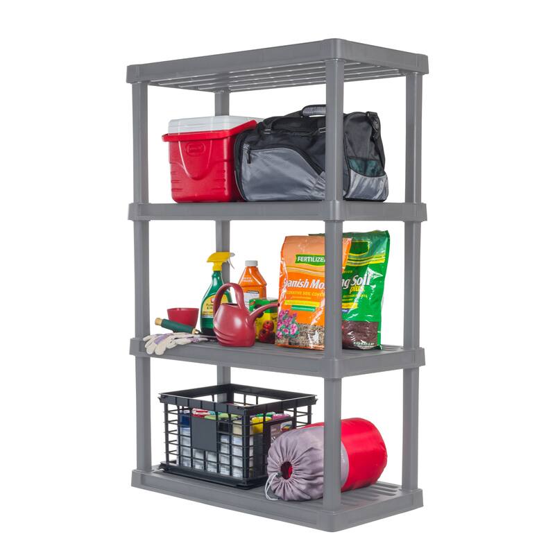 IRIS USA® Plastic Rack Shelf - Elephant Gray