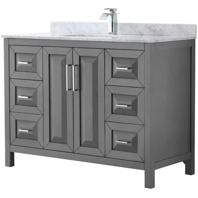 Wyndham Collection Daria 48" Free Standing Single Vanity Set with MDF