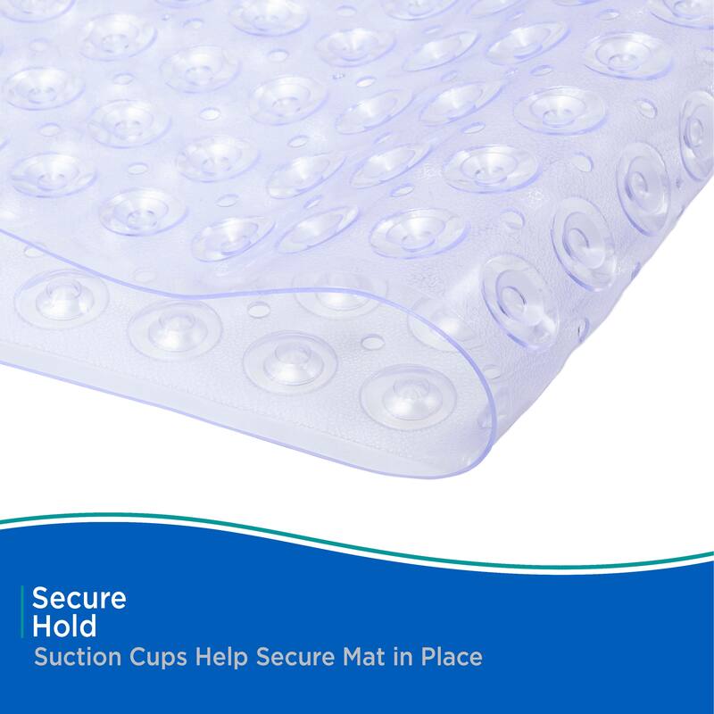 Kenney Bubble Bath, Shower, and Tub Mat, 15.25" W x 30.75" L