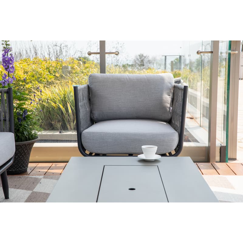 Milano Outdoor Aluminum Lounge Chair with Sunbrella® Cushions