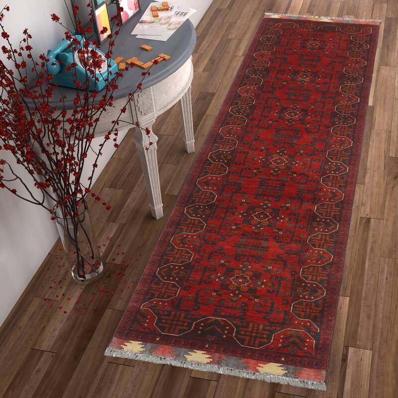 Southwestern Biljik Khal Mohammadi Kye Red/Blue Runner - 2'6'' x 9'5''