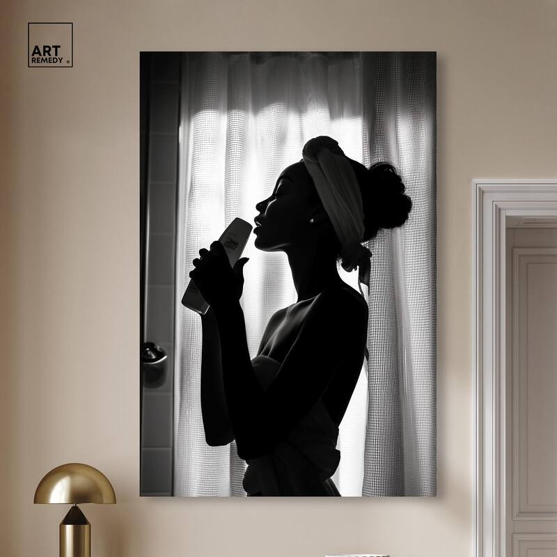 Bathroom Jam Session Canvas by Art Remedy, Gallery Wrapped