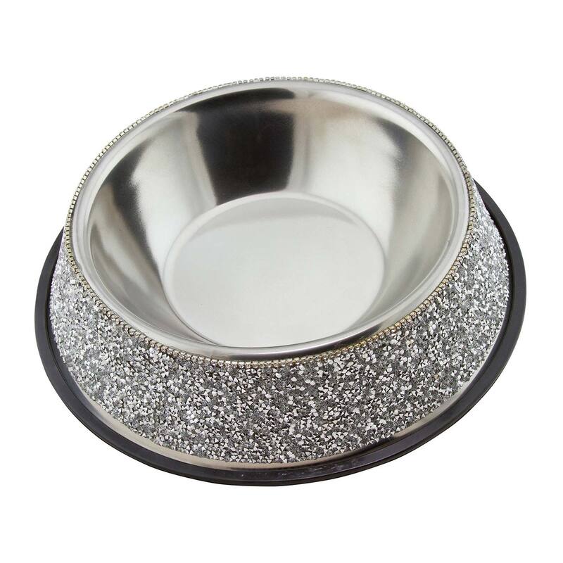 Sparkles Home Luminous Rhinestone Dog Bowl