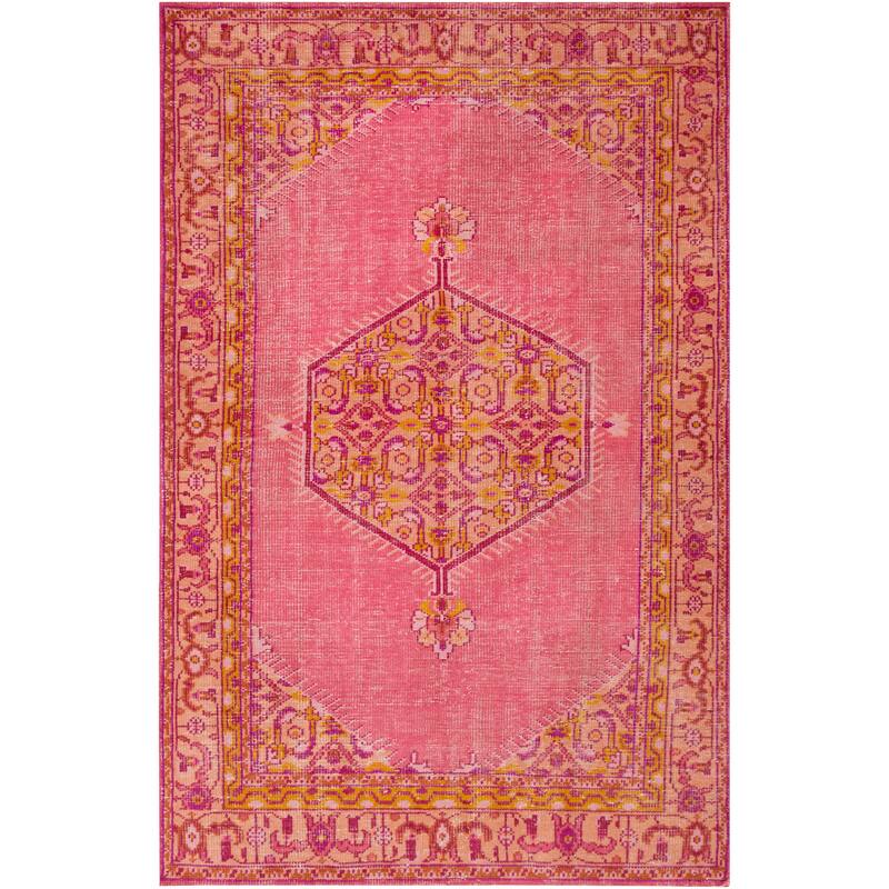 Hand-knotted Alford Boho Medallion Wool Area Rug