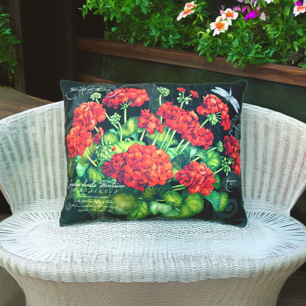 Magnolia Casual Outdoor Pillow Red Geranium