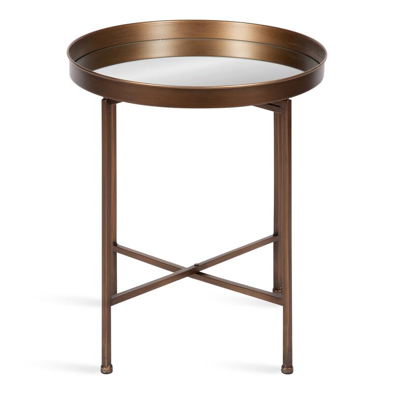 Kate and Laurel Celia Round Metal Side Table - 18.25x18.25x22