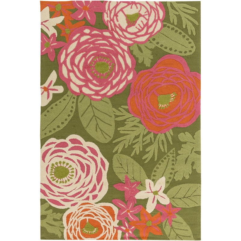 Hand-hooked Lola Floral Area Rug