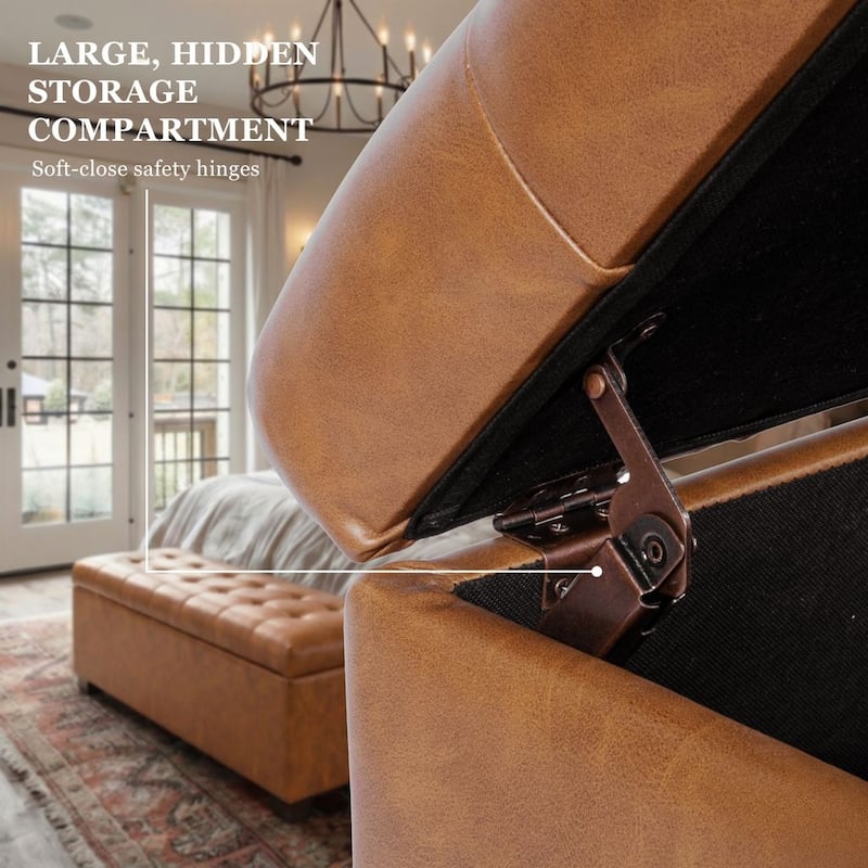 Porch & Den Camero Tufted Storage Bench