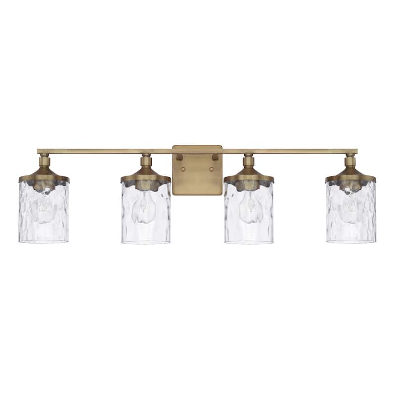 Colton 4-light Bath/Vanity Fixture - Aged Brass