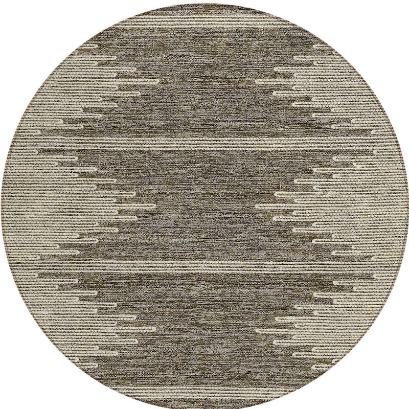 HomeRoots Abstract Transitional Rectangle Outdoor Rug