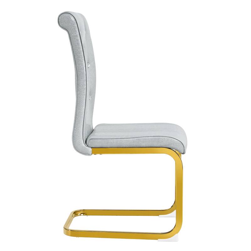 Set of 2 Retro Upholstered Dining Chairs