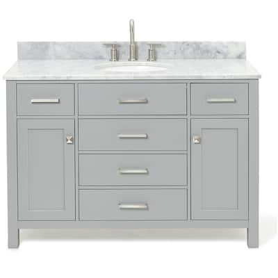 Ariel H049SCW2OVO Bristol 49" Free Standing Single Oval Basin Vanity