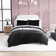 preview thumbnail 1 of 9, Betsey Johnson Solid Faux Fur Black Duvet Cover Set