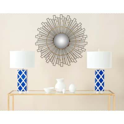 SAFAVIEH Meriam Natural Sunburst 30-inch Decorative Mirror - 21" x 1" x 30" - 21Wx1Dx30H