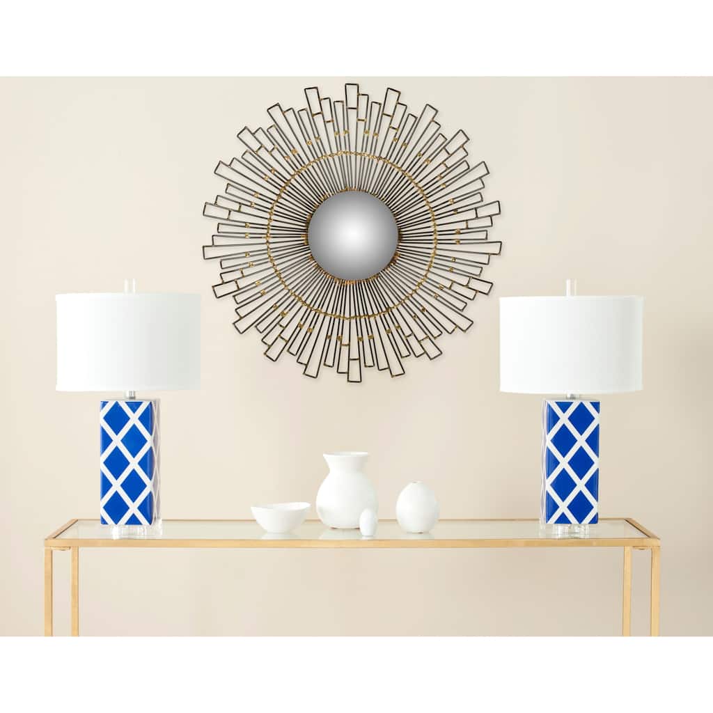 SAFAVIEH Meriam Natural Sunburst 30-inch Decorative Mirror - 21" x 1" x 30" - 21Wx1Dx30H
