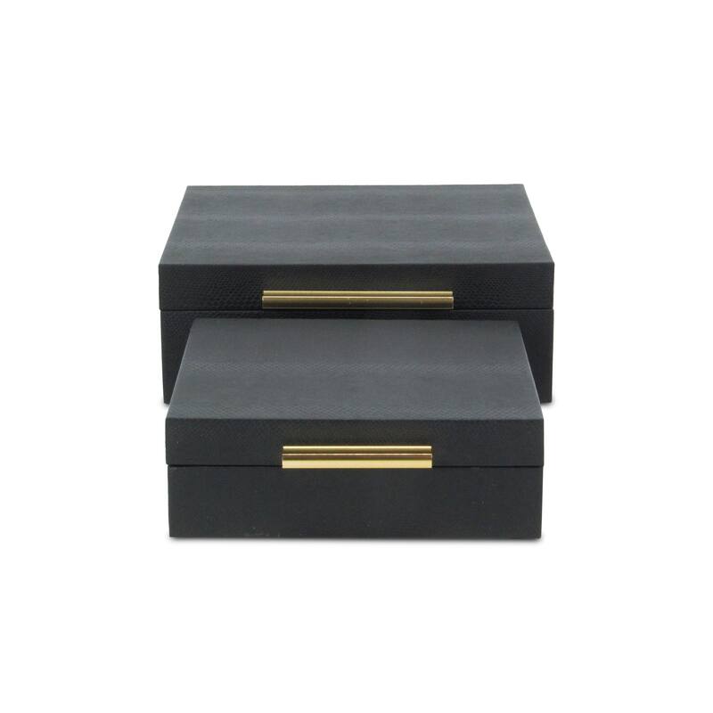 Lusan Black Vinyl Decorative Box Set