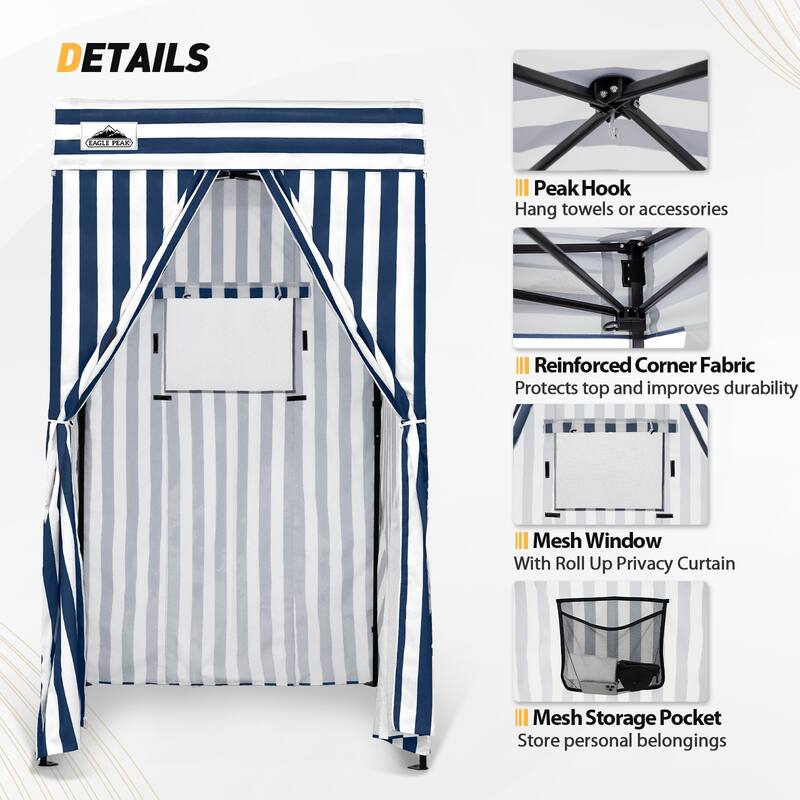 EAGLE PEAK Flex Compact 4x4 Pop-up Canopy Changing Room, Portable Privacy Dressing Room