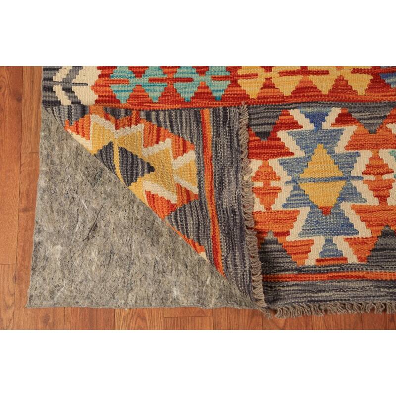 Kilim Oriental Area Rug Flatweave Tribal Living Room Wool Carpet - 8'2"x 11'6"
