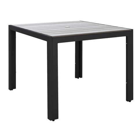 CorLiving Gallant Sun Bleached Black Square Outdoor Dining Table